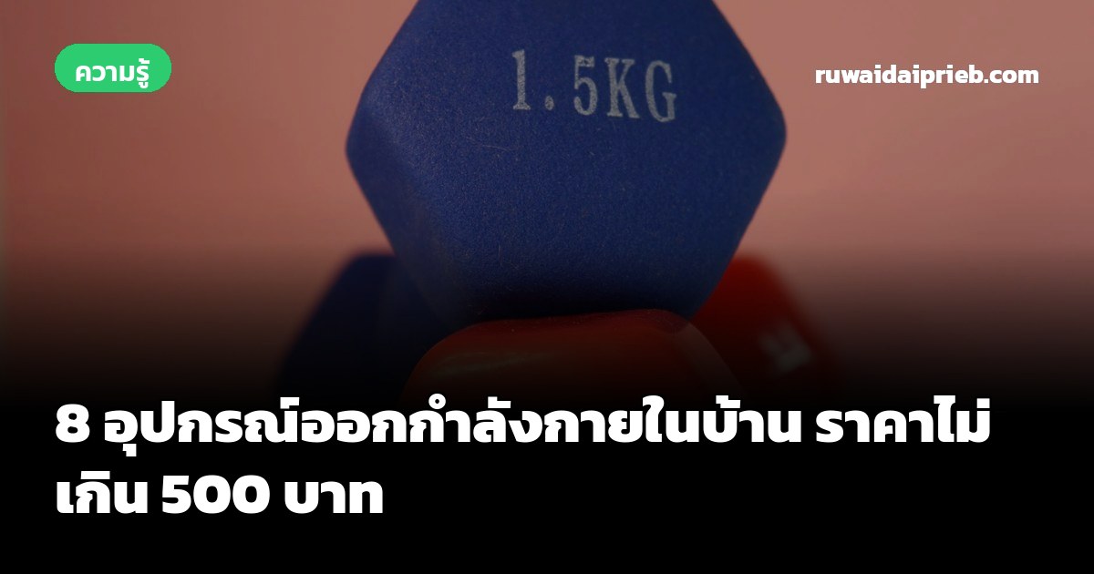 8 อุปกรณ์ออกกำลังกายในบ้าน ราคาไม่เกิน 500 บาท